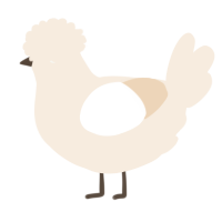 A cream chicken