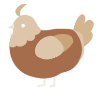 A brown and beige chicken with a head pattern