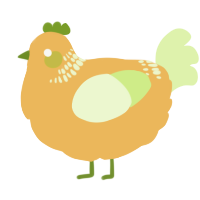 A honey and apple chicken with a neck-band pattern