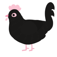 A sable chicken with a bar pattern