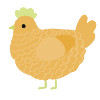 A honey chicken with a lace pattern