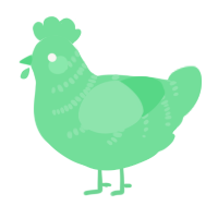 A spring chicken with a half-bar pattern