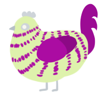 (unnamed), a apple and plum chicken with a bar pattern