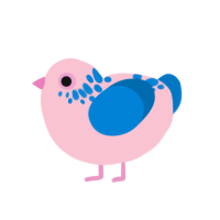 Cotton Candy, a rose and sapphire chicken with a neck-speckle pattern