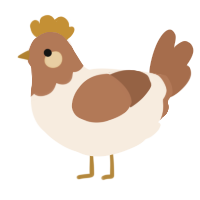 A cream and brown chicken with a head pattern