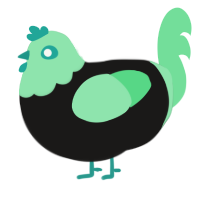 minty, a sable and spring chicken with a head pattern