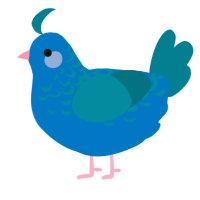 A sapphire and sea chicken with a half-lace pattern