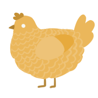 A honey chicken with a lace pattern