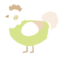 A lemon and cream chicken with a head pattern