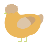 A honey and beige chicken