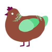 A russet and spring chicken with a neck-band pattern