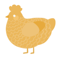 A honey chicken with a lace pattern