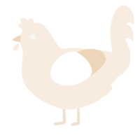 A cream chicken