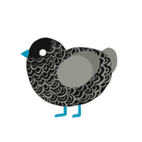 The Lover, a black and ash chicken with a double-lace pattern