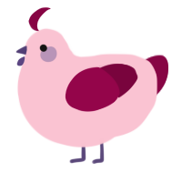 A rose and maroon chicken