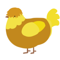 Anti-Doping Agency, a ochre and yellow chicken with a head pattern