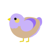 (unnamed), a beige and lilac chicken with a head pattern