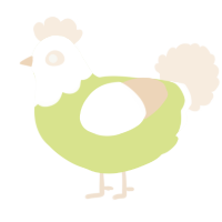 A lemon and cream chicken with a head pattern
