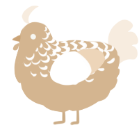 A beige and cream chicken with a half-lace pattern