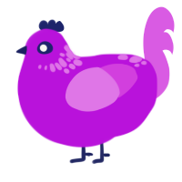 (unnamed), a amethyst and orchid chicken with a neck-speckle pattern