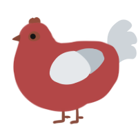 A red and mist chicken