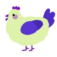 A apple and indigo chicken