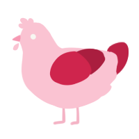 A rose and crimson chicken