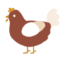 A russet and cream chicken