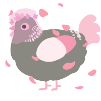 A ash and rose chicken with a neck-band pattern