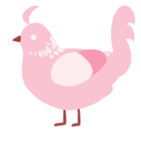 A rose chicken with a neck-speckle pattern