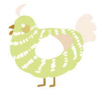A lemon and cream chicken with a bar pattern