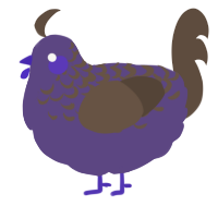 A overcast and bark chicken with a half-lace pattern