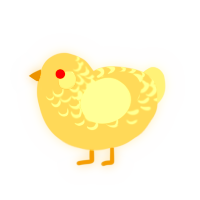 A ochre and gold chicken with a half-lace pattern