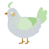 A mist and gluppy chicken with a half-lace pattern