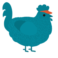 A sea chicken with a double-lace pattern