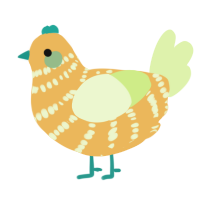 A honey and apple chicken with a bar pattern