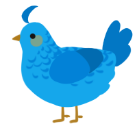 A sky and sapphire chicken with a half-lace pattern
