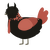 Apollo 18, a sable and red chicken with a neck-speckle pattern