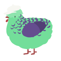 A spring and overcast chicken with a half-lace pattern