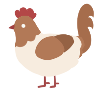 A cream and brown chicken with a head pattern