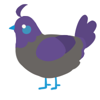 A grey and overcast chicken with a head pattern