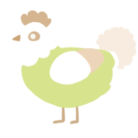 A lemon and cream chicken with a head pattern