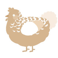 A beige and cream chicken with a half-lace pattern