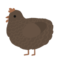 A bark chicken with a lace pattern