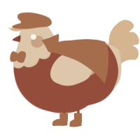 A russet and beige chicken with a head pattern