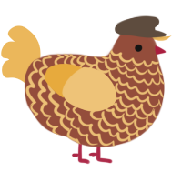 A russet and honey chicken with a lace pattern