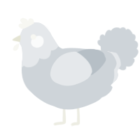 A mist chicken with a head pattern