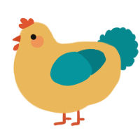 A honey and teal chicken