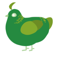 A viridian and chartreuse chicken with a neck-band pattern