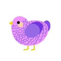 (unnamed), a lavender and blurple chicken with a lace pattern